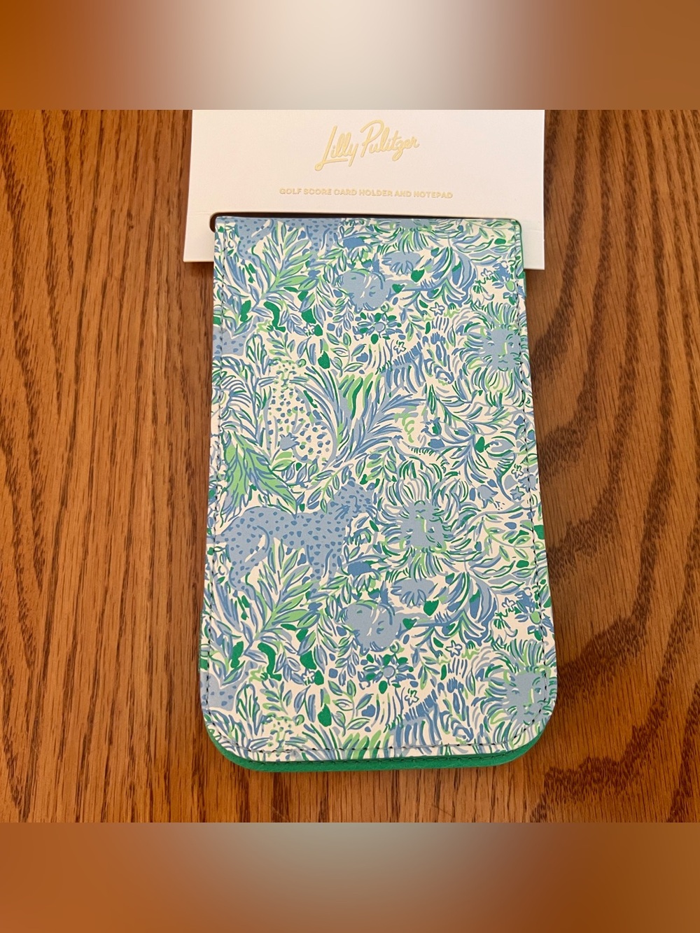 Lilly Pulitzer Golf Scorecard Holder & Notepad in Featured in Blue Dandy Lion
